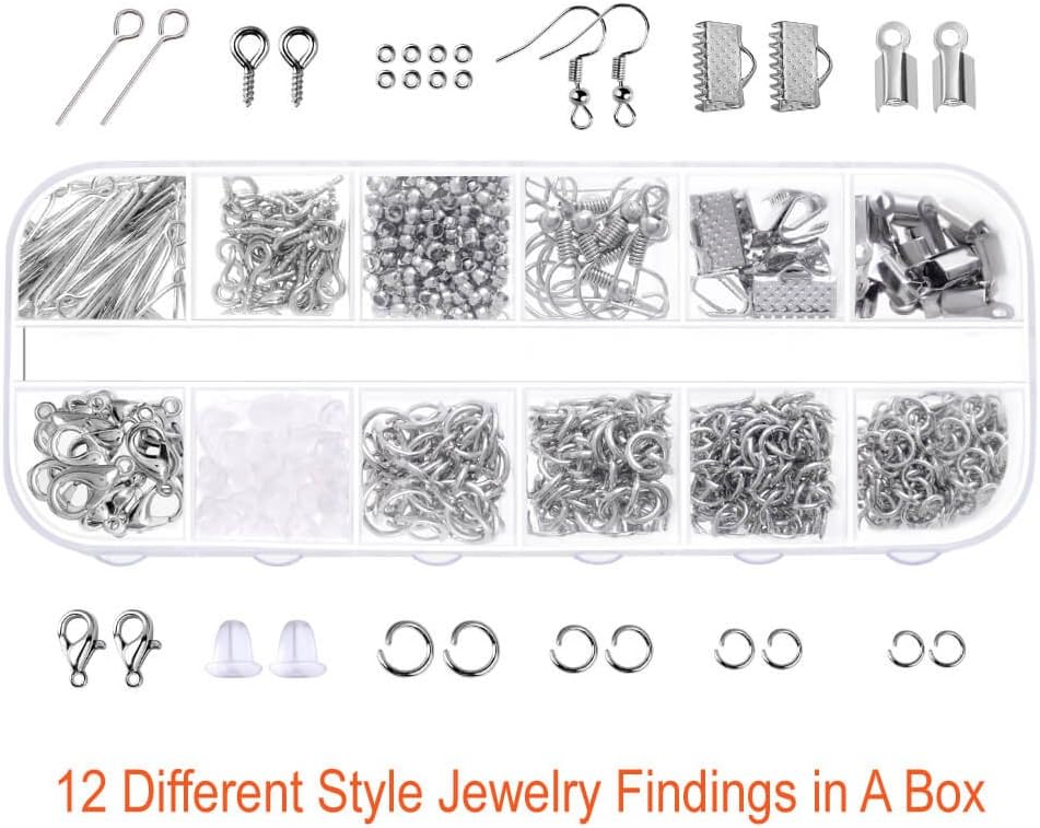 Jewelry Making Supplies Kit with Tools, Wires, Findings for Jewelry Repair and Beading