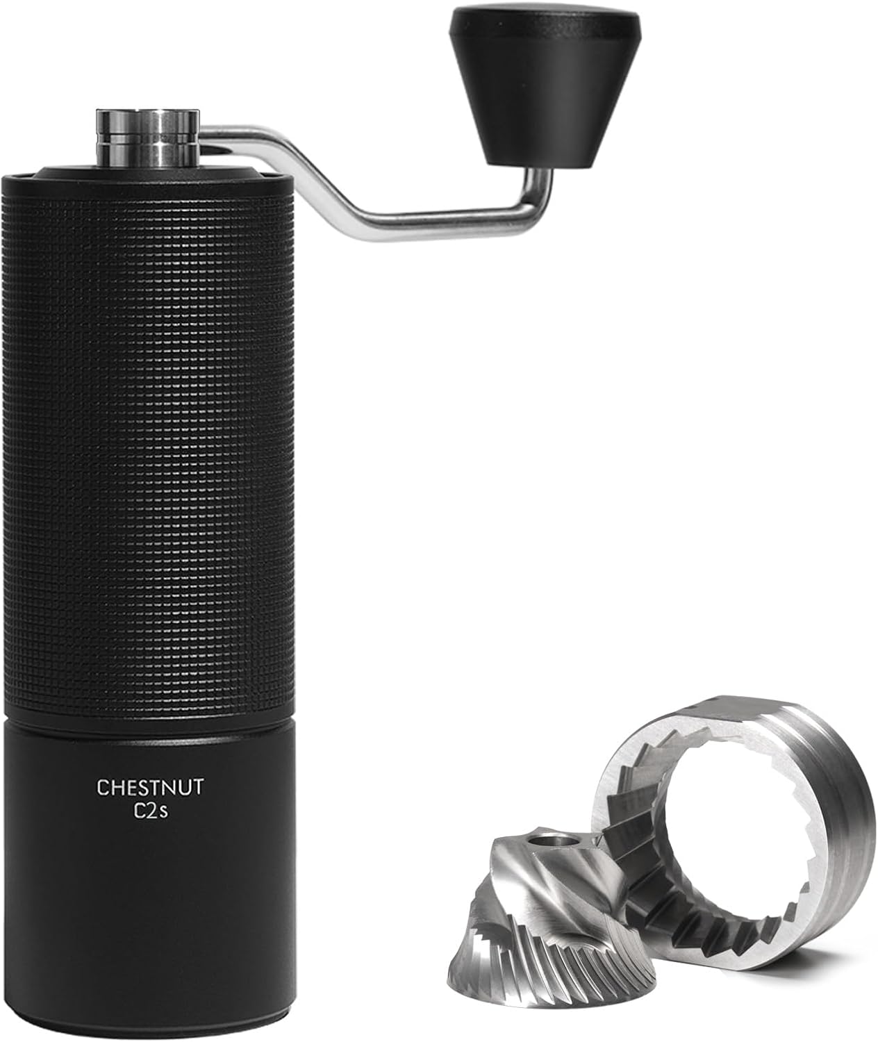 Chestnut C2S Manual Coffee Grinder Stainless Steel S2C Conical Burr Coffee Grinder, Capacity 25g Hand Coffee Bean