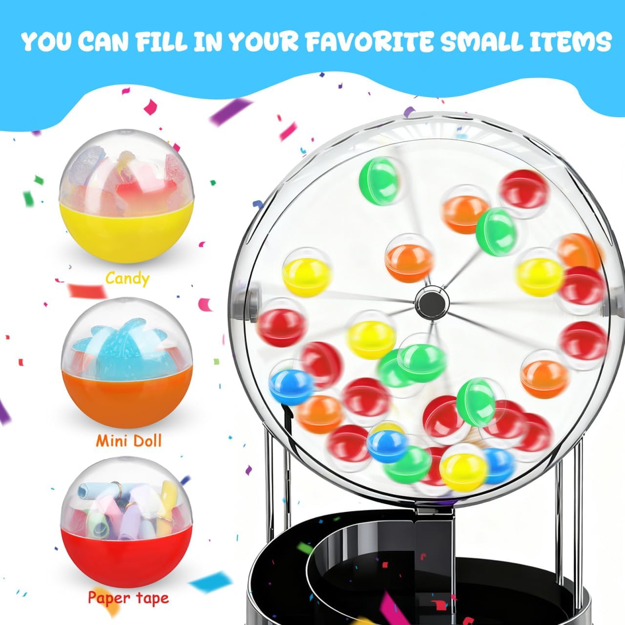 Vending Machine Capsules Balls, 1.5Inch Empty Gumball Machine Plastic Capsules Refillable Craft Balls Party Prize