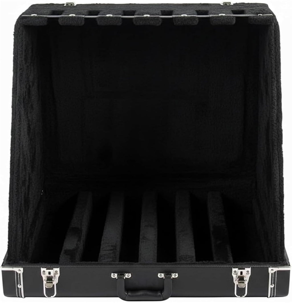 Multiple Guitar Stand Case for 6 Electric or 3 Acoustic Guitars, Hardwood Exterior, Plush Interior