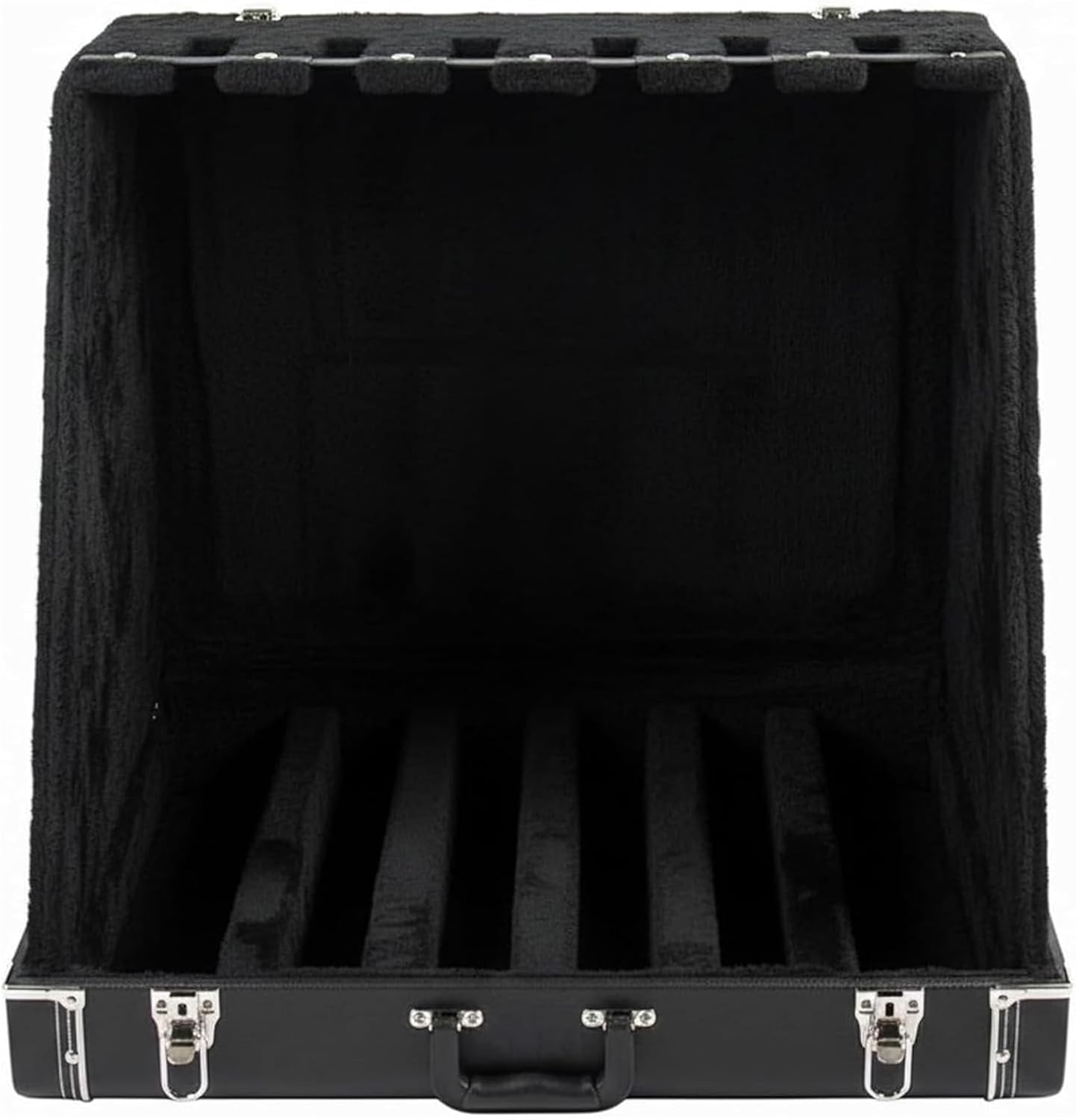 Multiple Guitar Stand Case for 6 Electric or 3 Acoustic Guitars, Hardwood Exterior, Plush Interior