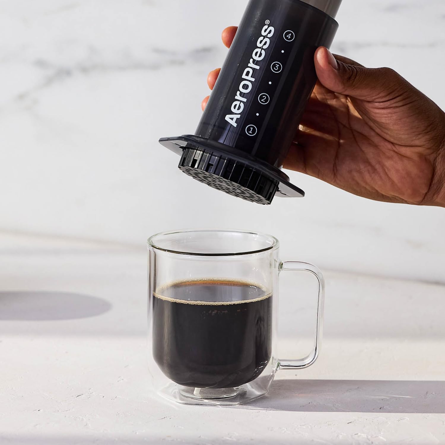 Original Coffee Press - All-in-One French Press, Pour-Over & Espresso Style Manual Brewer, 2 Min Brew for Less