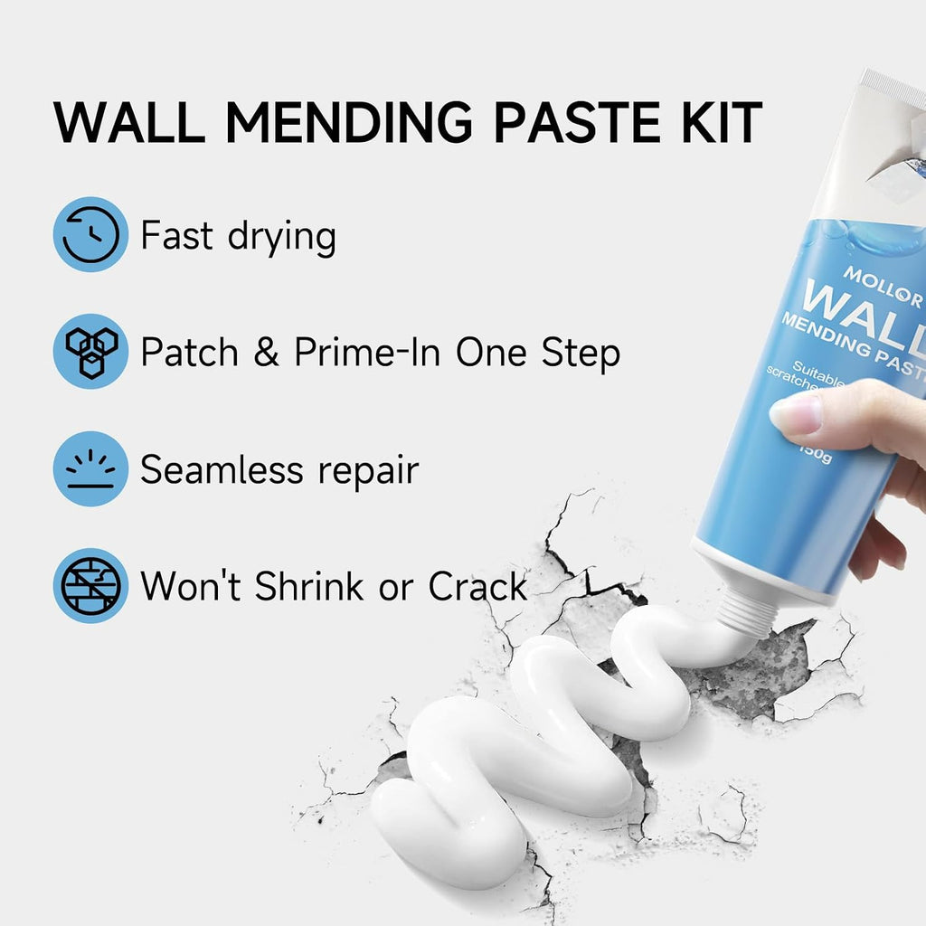 Drywall Repair Kit Wall Patch, 150g Spackle Wall Repair Paste with Scraper, Wall Mending Agent Quick and Easy
