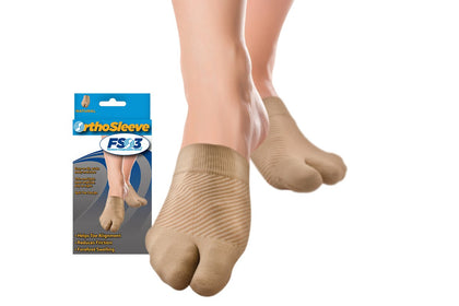 FS3 Forefoot Compression Sleeves Bunion Comforter and Split Toe Alignment Sleeve with Padded Toe Zone to Reduce Toe