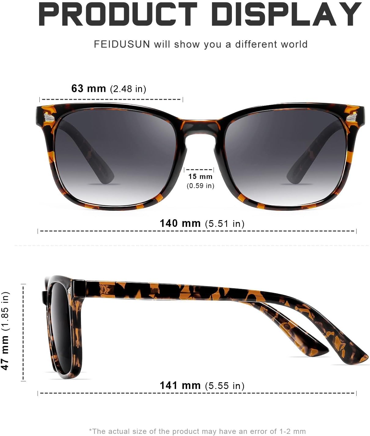 Polarized Sunglasses for Women and Men Classic Trendy Sun Glasses with UV Protection