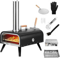 Pizza Oven Outdoor Wood Fired and Gas Pizza Oven 12 Multi-Fuel Pizza Oven, Portable Pizza Maker Oven Grill for