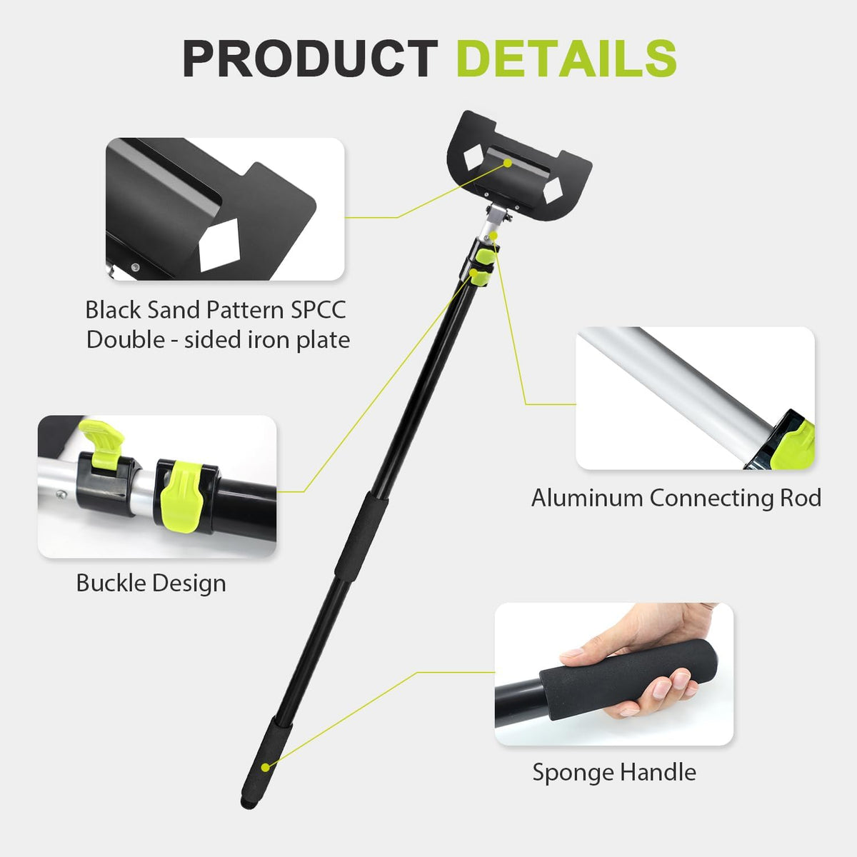 8 Foot Extension Handle for Board Corner Protector, Foldable Cargo Load Corner Protector V Edge Guards Handle