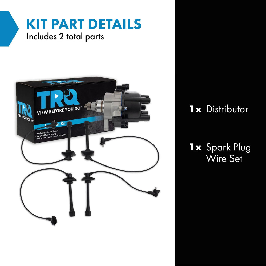 TRQ Ignition Coil Kit 2 Piece Distributor