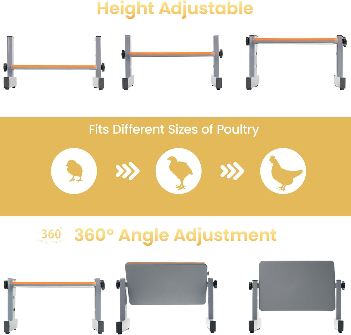 Smart Chick Brooder Heater with Digital Temp & Timer, Adjustable Height & Angle, Radiant Chicken Coop Heater for