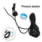 Flow Switch Assembly for 15 ft Cable for Systems Replaces GLX-FLO-HP and Q-12DS-C2, PP Construction for 1/2" Thread for Easy Installation