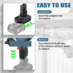 Lithium-ion Battery Adapter, Compatible with Bosch 18V Battery for Bosch 12V Tools, Power Tool Converter