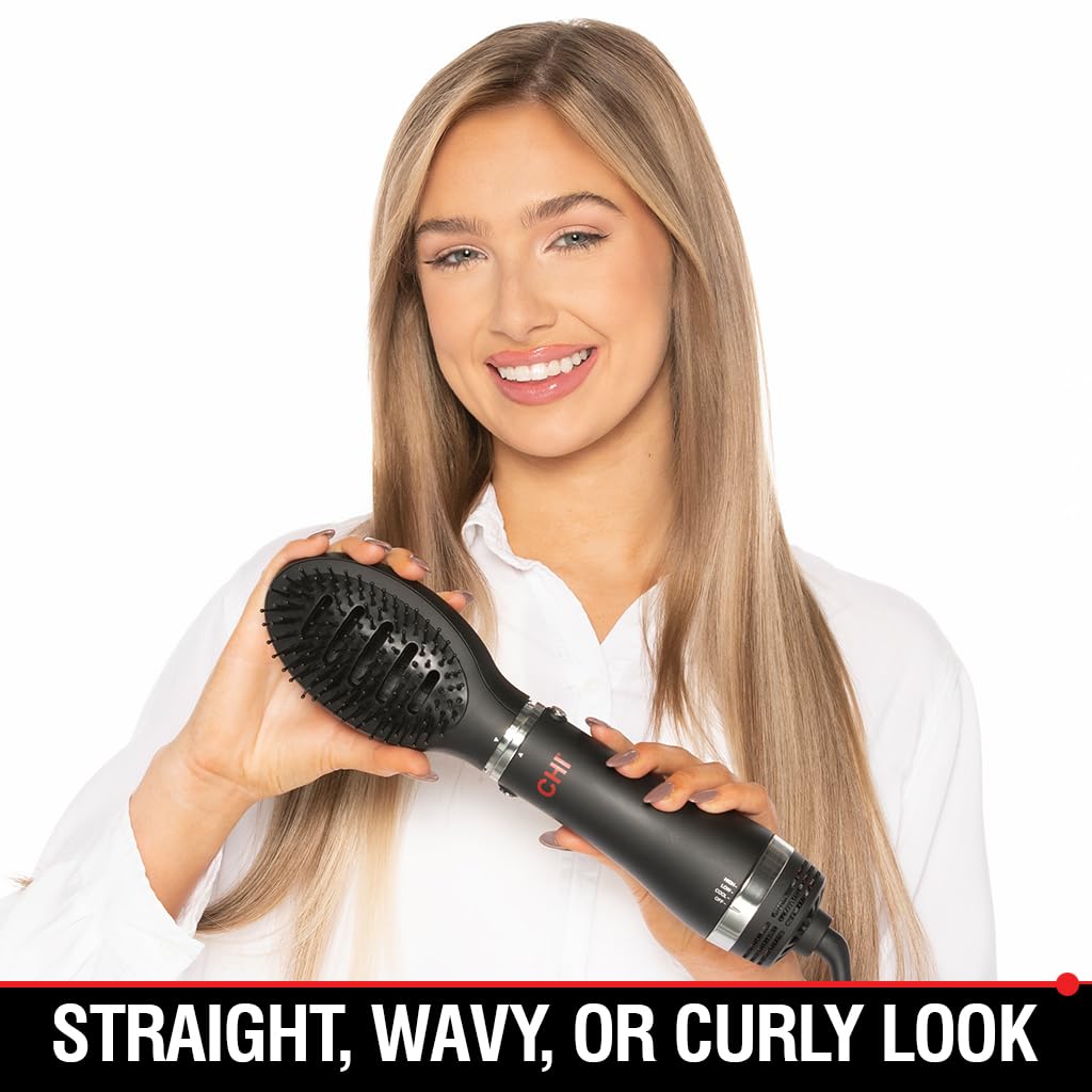 Volumizer 4-in-1 Blowout Brush Hair Dryer, Multi-Attachment Ceramic Ionic Styling Tool, Preserves Natural Hair