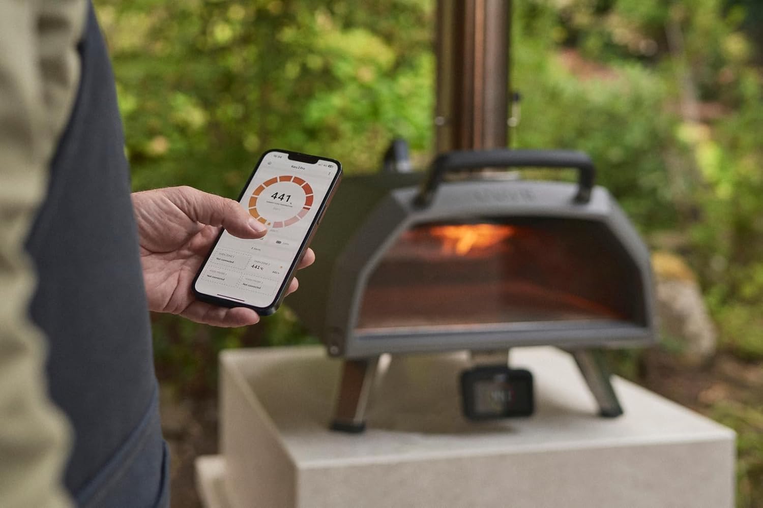 Karu 2 Pro Multi-Fuel Pizza Oven - Wood and Gas Outdoor Pizza Oven with Pizza Stone & Integrated Thermometer, Pizza