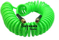 1/4" x 30 foot POLYURETHANE RE COIL AIR HOSE male SWIVEL Fittings GREEN recoil
