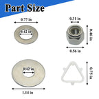 2Sets W10359271 Dryer Front Drum Support Roller Shaft