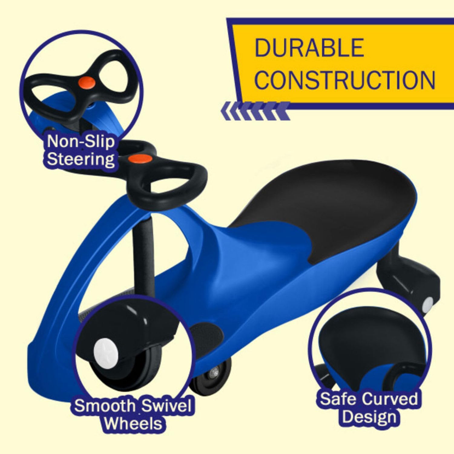 Wiggle Car - Ride on Toy for Ages 3 and Up - Toddler Ride on Toys with no Batteries, Gears, or Pedals Just Twist