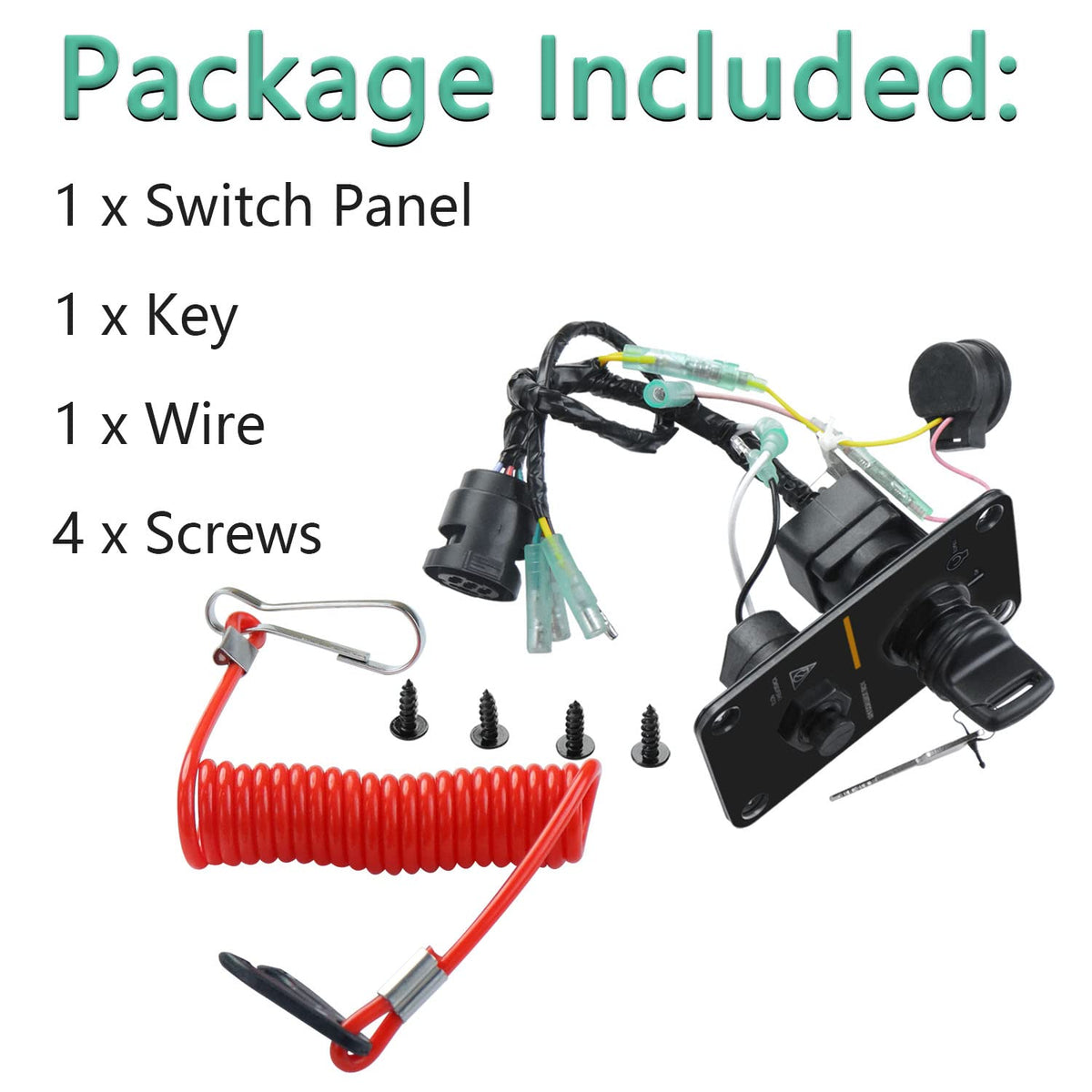 Main Switch Panel Single Engine Key Switch Panel Compatible with Yamaha