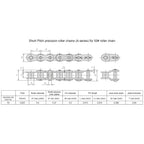 #50 Roller Chain Sprocket Type B 3/4 inch Bore 24 Tooth, Hardened Antirust 1045 Steel Drive Sprockets 50B24-3/4