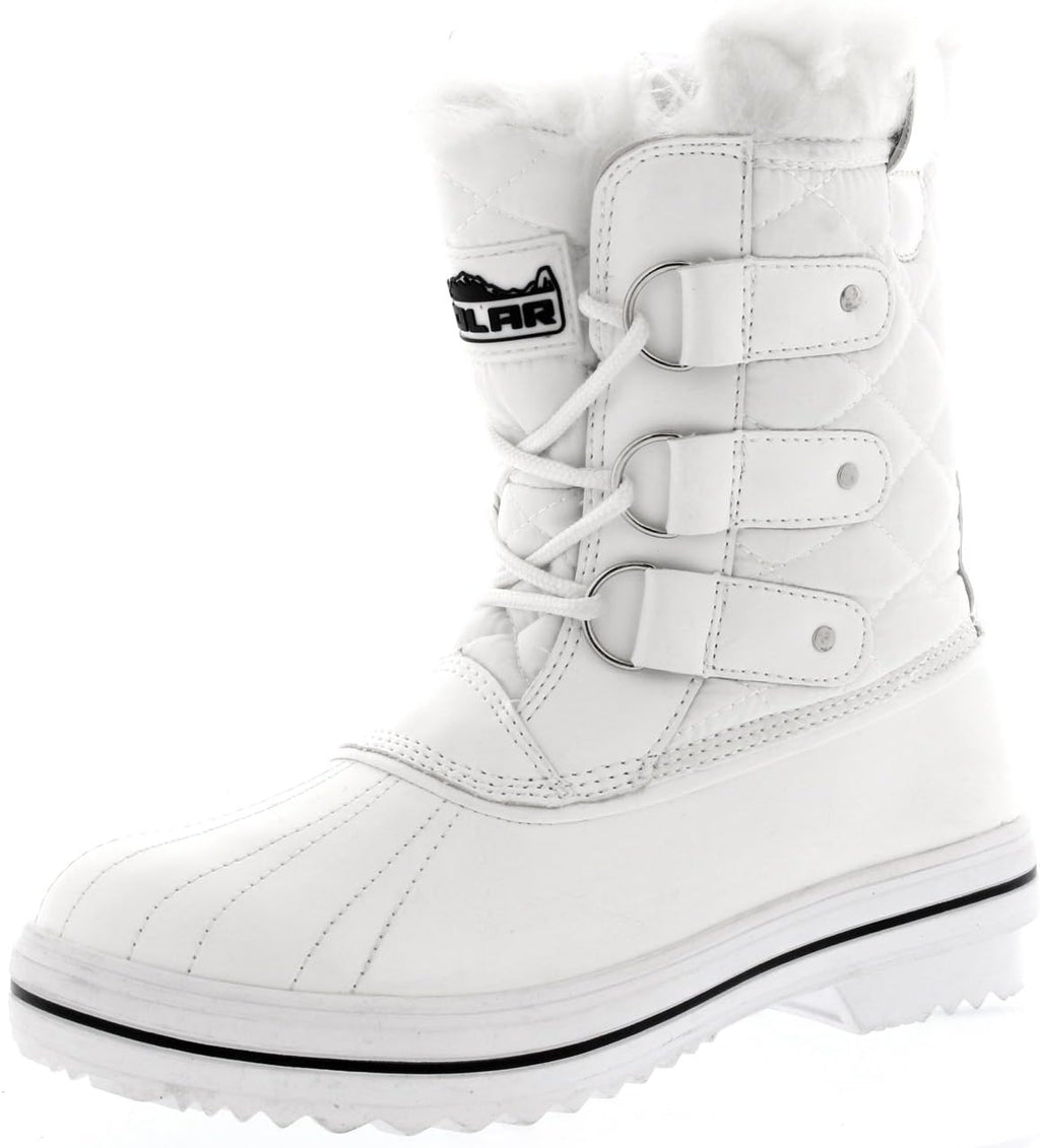 Womens Snow Boot Quilted Short Winter Snow Rain Warm Waterproof Boots
