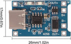 6PCS TP4056 Type-C USB Charging Module 5V 1A 18650 Lithium Battery Charging Board Power Charger Board with Protection