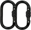 Heavy Duty Locking Climbing Carabiner Clip CE Rated 25 kN 5600 LB Rugged Terrain Approved Industrial Strength Twist