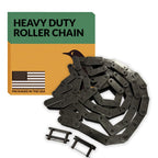 PGN C2080H Heavy Duty Conveyor Roller Chain x 10 Feet + 2 Connecting Links