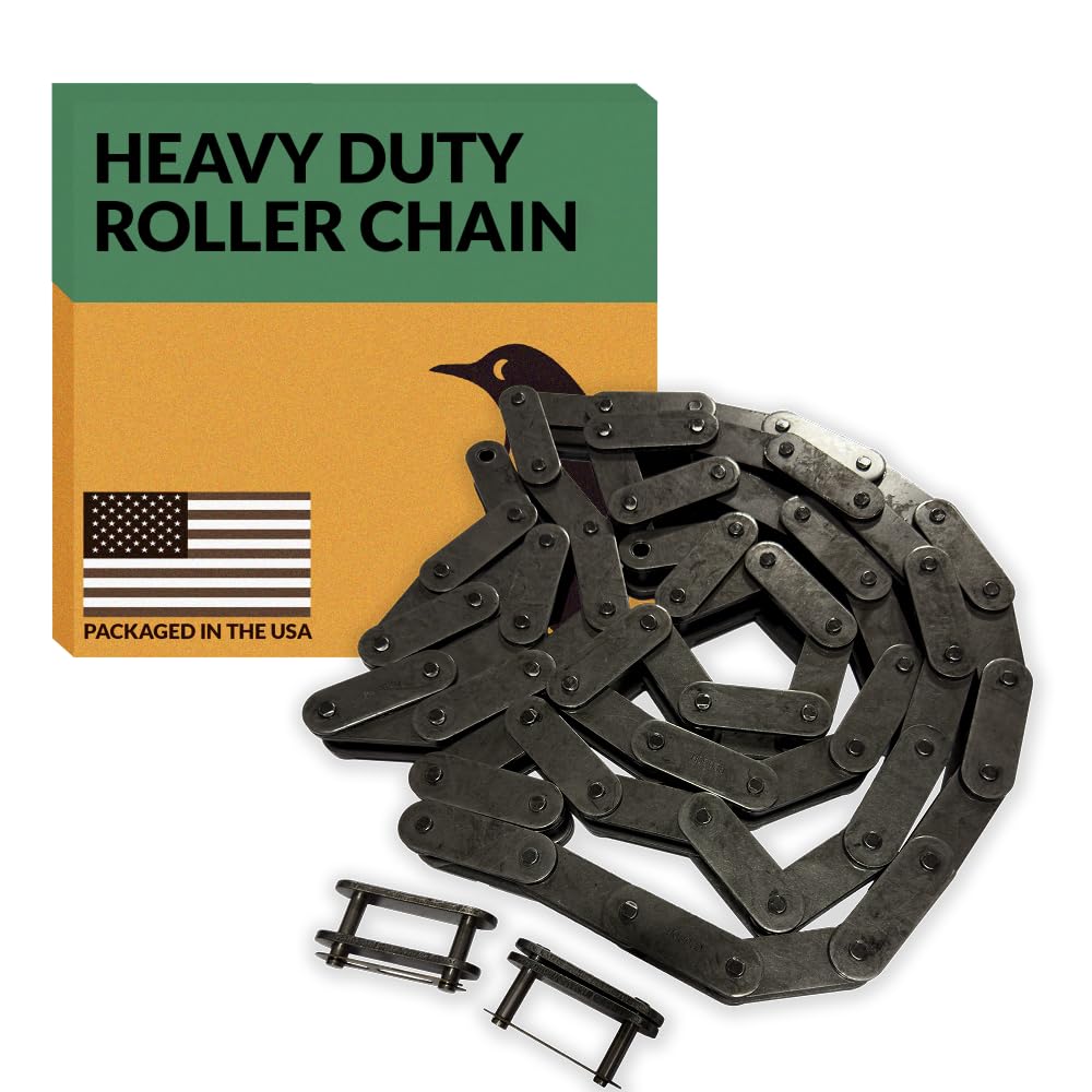 PGN C2080H Heavy Duty Conveyor Roller Chain x 10 Feet + 2 Connecting Links