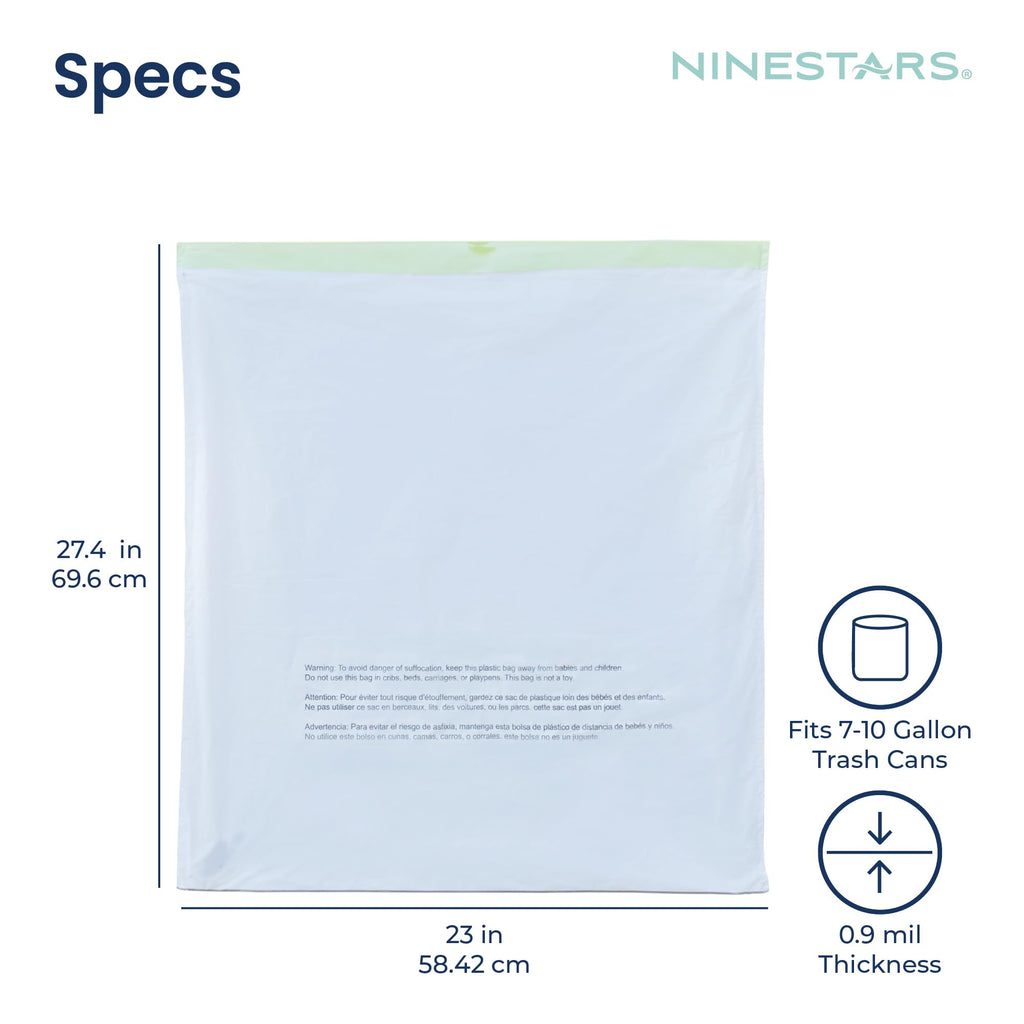 Extra Strong Trash Bags with Drawstring, Multiple Sizes 90 Count, Kitchen Drawstring trash bags 90 Trash Bags (10