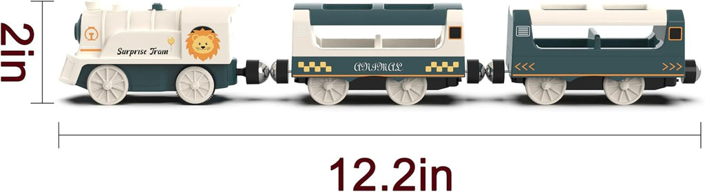Battery Powered Train Set for Railway System, Electric Train Toys for Wooden Tracks, 3Pcs Motorized Locomotive Trains