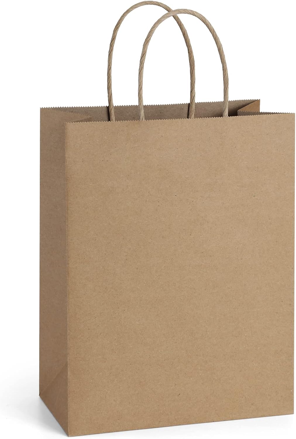 Gift Bags with Handles 8x4.25x10.5 Inch Brown 25 Pack