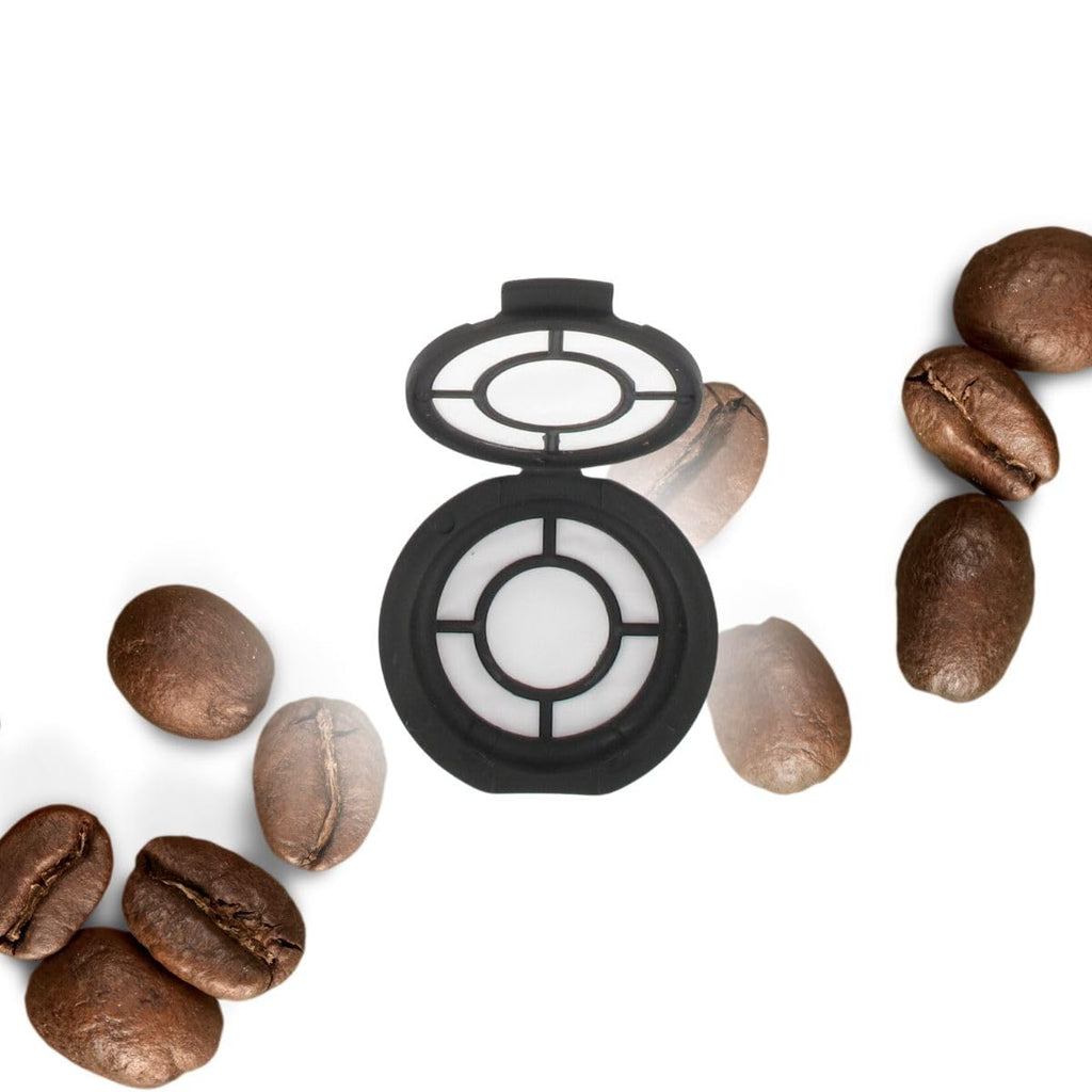 Fackelmann 2 Count Reusable Coffee Capsules, Compatible with Senseo Coffee Maker, Plastic, 7 x 1 cm