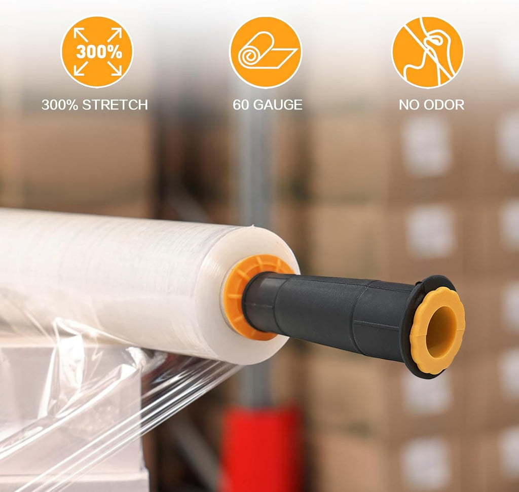 Stretch Film Roll with Handles 15 Inch x 1000 Feet