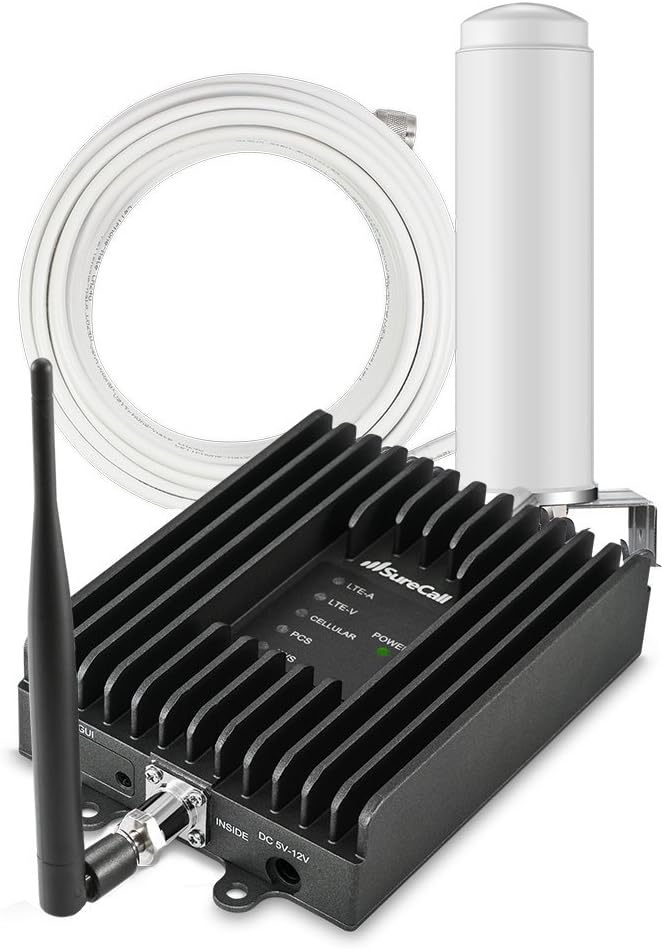 Fusion2Go 3.0 RV Cell Signal Booster for Motorhome, 5G/4G LTE, Large Vehicles, Permanent Omni Antenna, Multi-User All