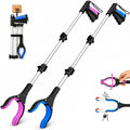 36" Grabber Reacher Tool, 2-Pack Long Reacher Grabber Pickup Tool with 4" Wide Anti-Slip Jaw, 360° Rotating Head and
