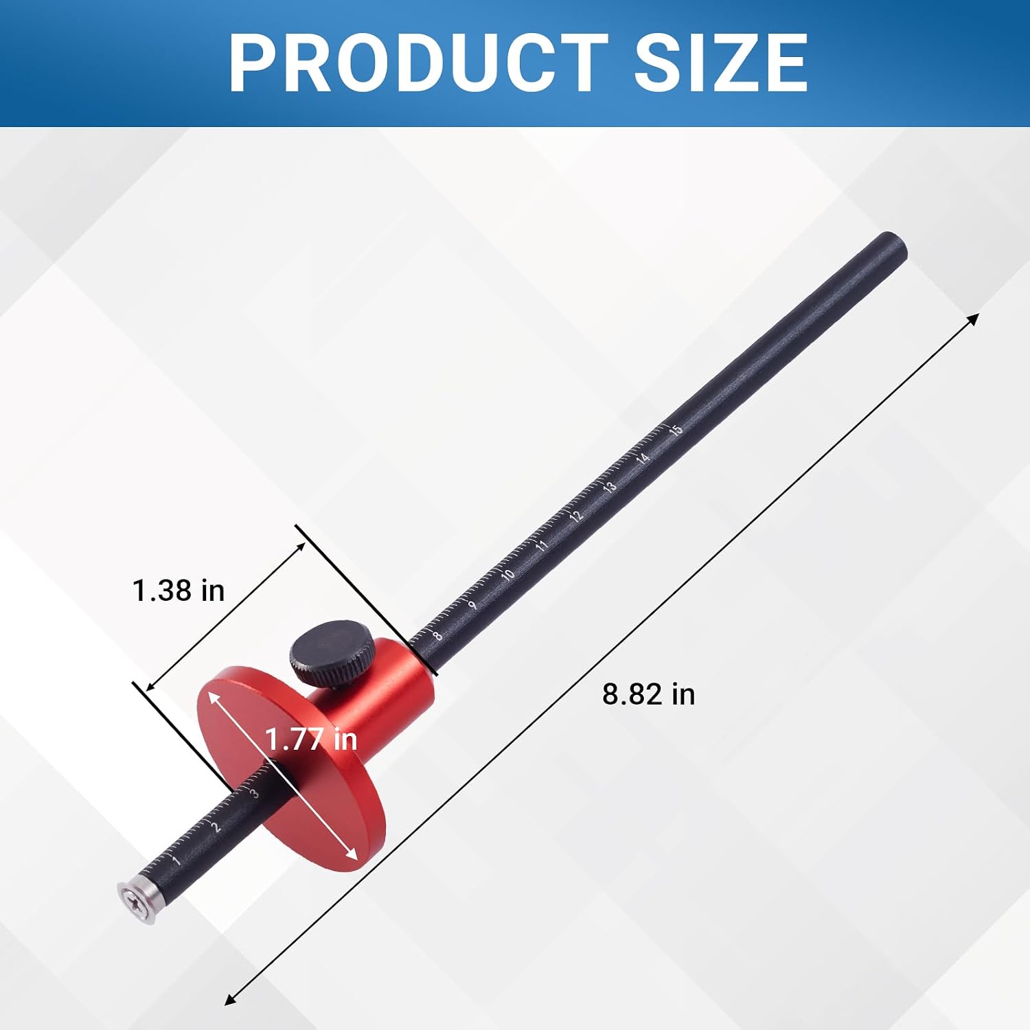 Wheel Marking Gauge with Micro-Adjustment – Precision Dovetail Marker for Woodworking, Dual MM/Inch Scale, Anti-Roll