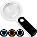 Magnifying Glass with Light, High Magnification Handheld Large Magnifying Glass 18LED Cold and Warm Light with 3