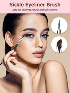 4Pcs Eyeliner Eyebrow Brush Set, Ultra Thin Precision Tool