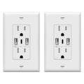 TOPGREENER 4.2A Dual Type A&C USB Wall Outlet, Charging Power Receptacle