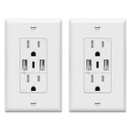 TOPGREENER 4.2A Dual Type A&C USB Wall Outlet, Charging Power Receptacle