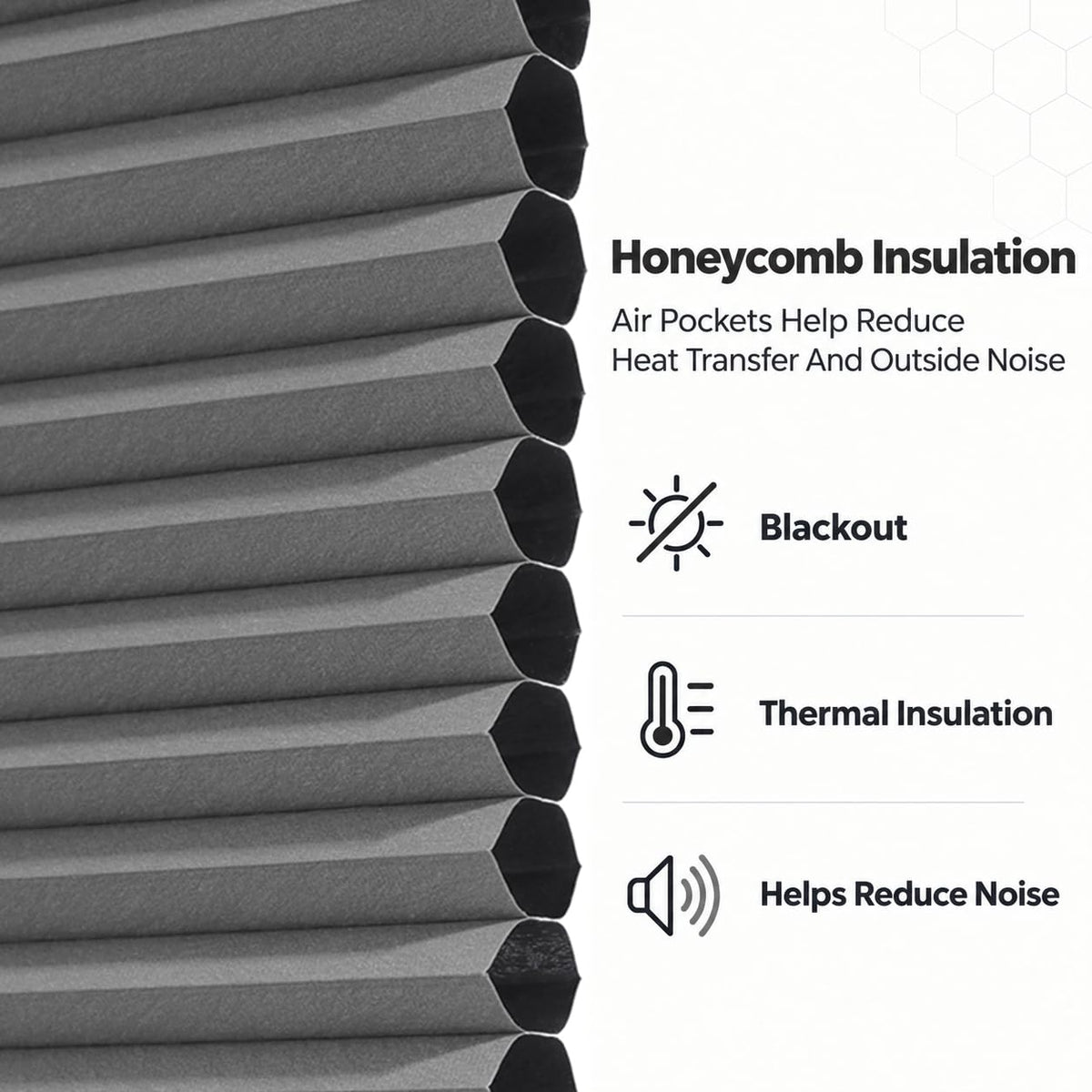 Custom Blackout Honeycomb Skylight Window Shade (Dark Grey 93021F)