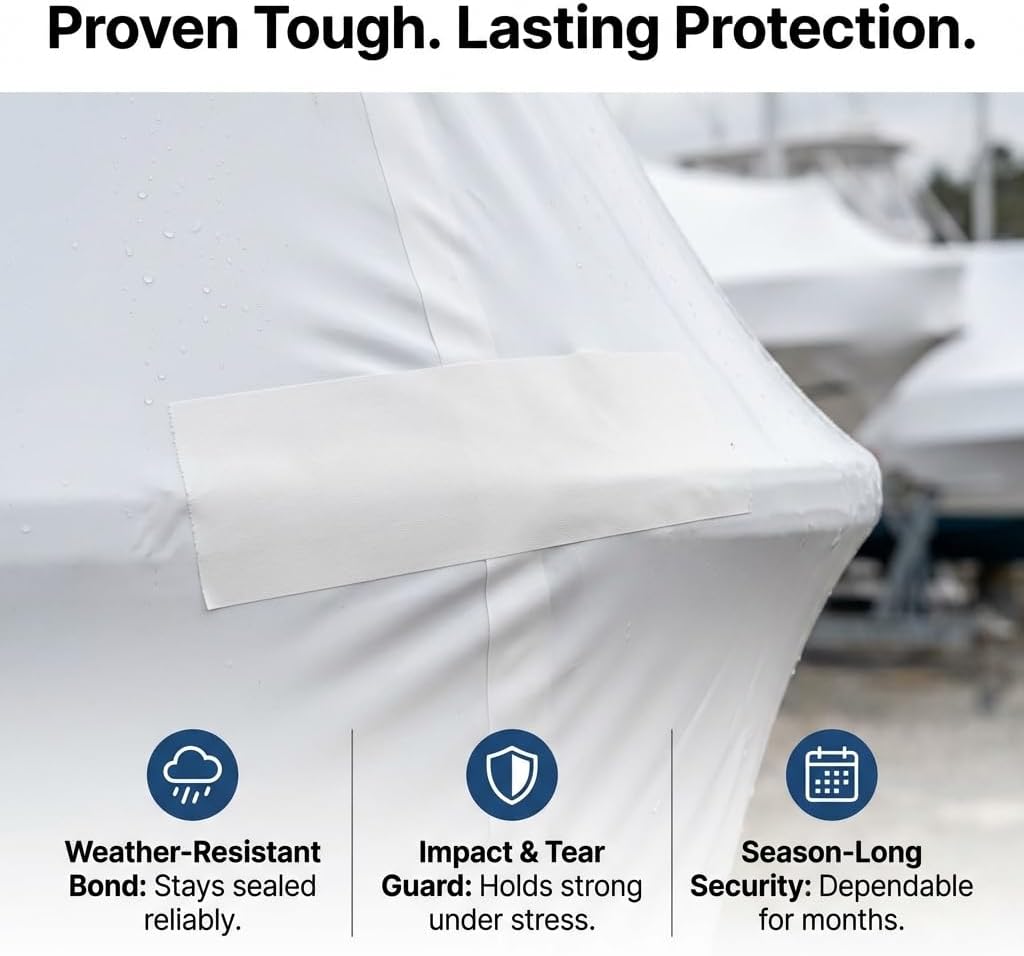 DS-704W White Heat Tape for Shrink Wrap, 4" x 180'