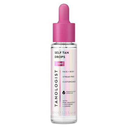 Light Self-Tan Drops, Face Tanning Drops, 1.01 Fl Oz | Buildable self-tanning glow, face self tanner to mix with