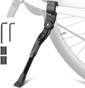 Bike Kickstand Adjustable Aluminium Alloy Bicycle Kickstand Bike Side Kickstand Fit for 22" 24" 26" 28" Mountain Bike