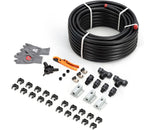 Compressed Air Piping System 3/4" x 100 feet HDPE Aluminum Air Line Kit Air Compressor Hose kit for Shop Garage 200PSI and 2 Pack 3/4 inch Straight Air System Fittings with 3/4" Male NPT Thread