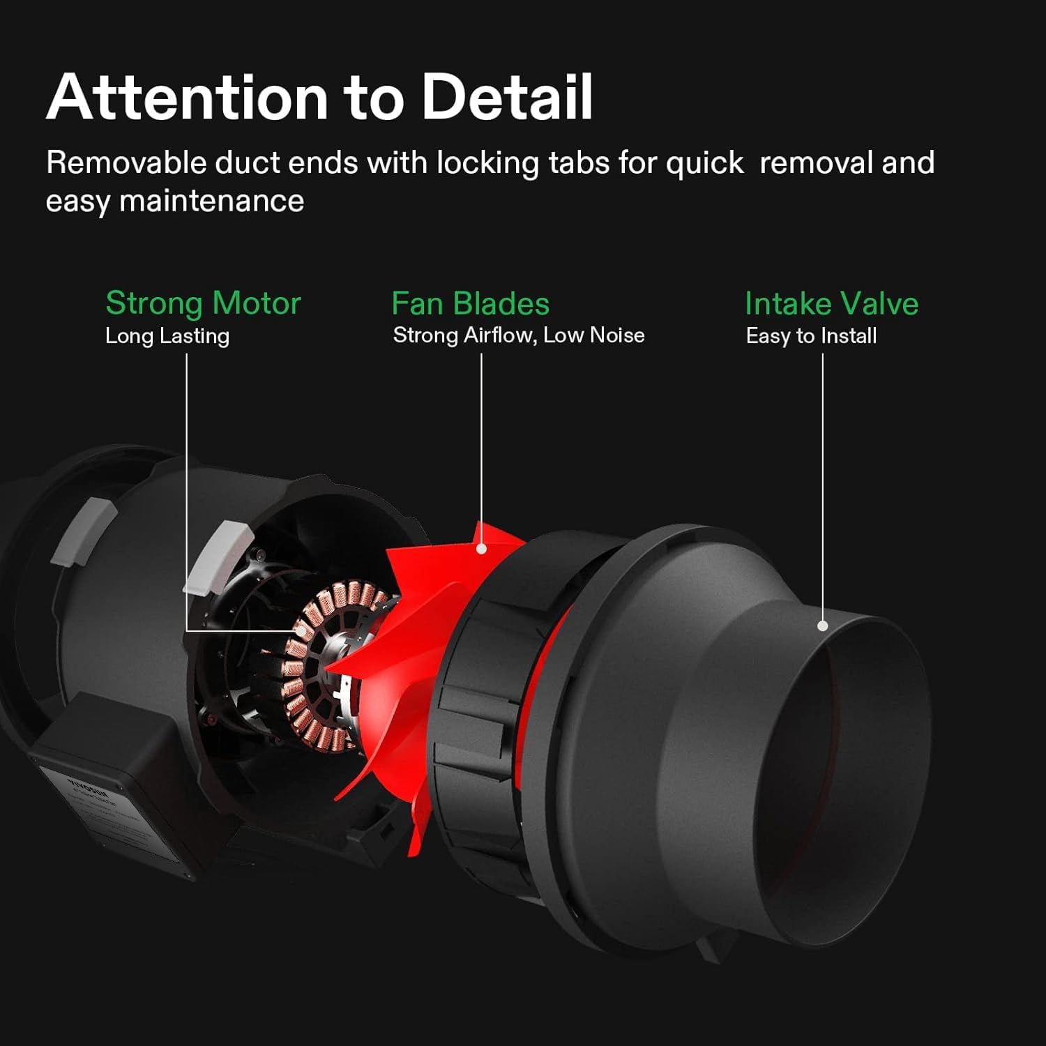 Grow Tent Ventilation System, 4 Inch Inline Duct Fan with Speed Controller, 4'' Carbon Filter, and 8ft. Ducting