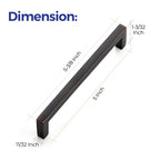Oil Rubbed Bronze Cabinet Handles Solid Drawer Pulls 5 Inch 10 Pack