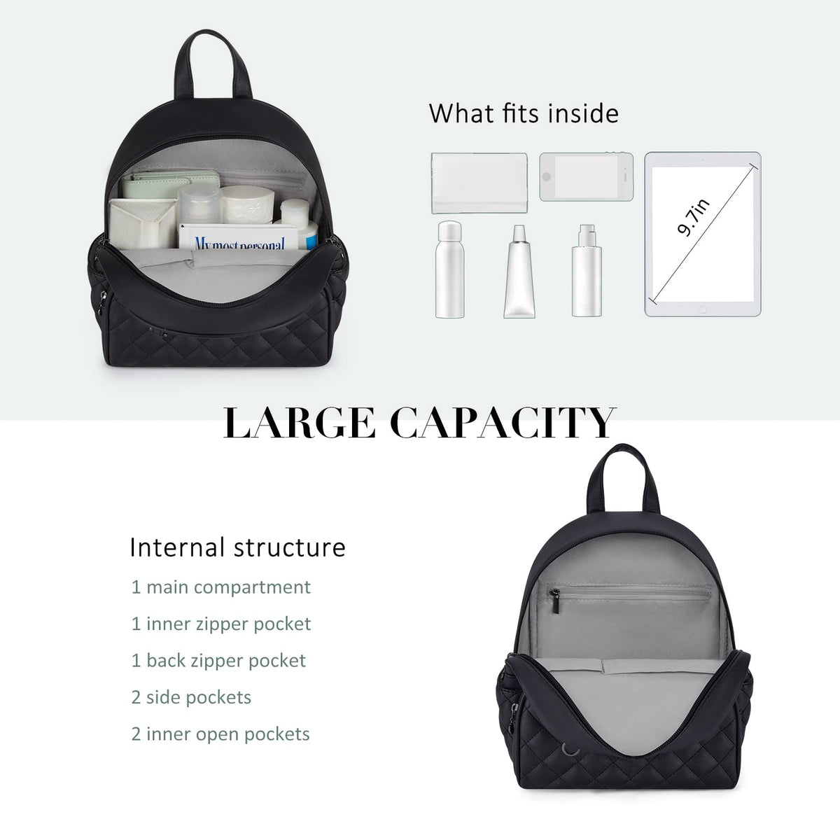 Mini Backpack for Women Leather Small Backpack Purse for Ladies