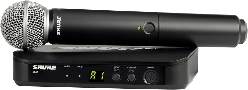 BLX24/SM58 Wireless Vocal Microphone System - H10 Band | 14-hour battery and 300 ft UHF range with SM58 handheld