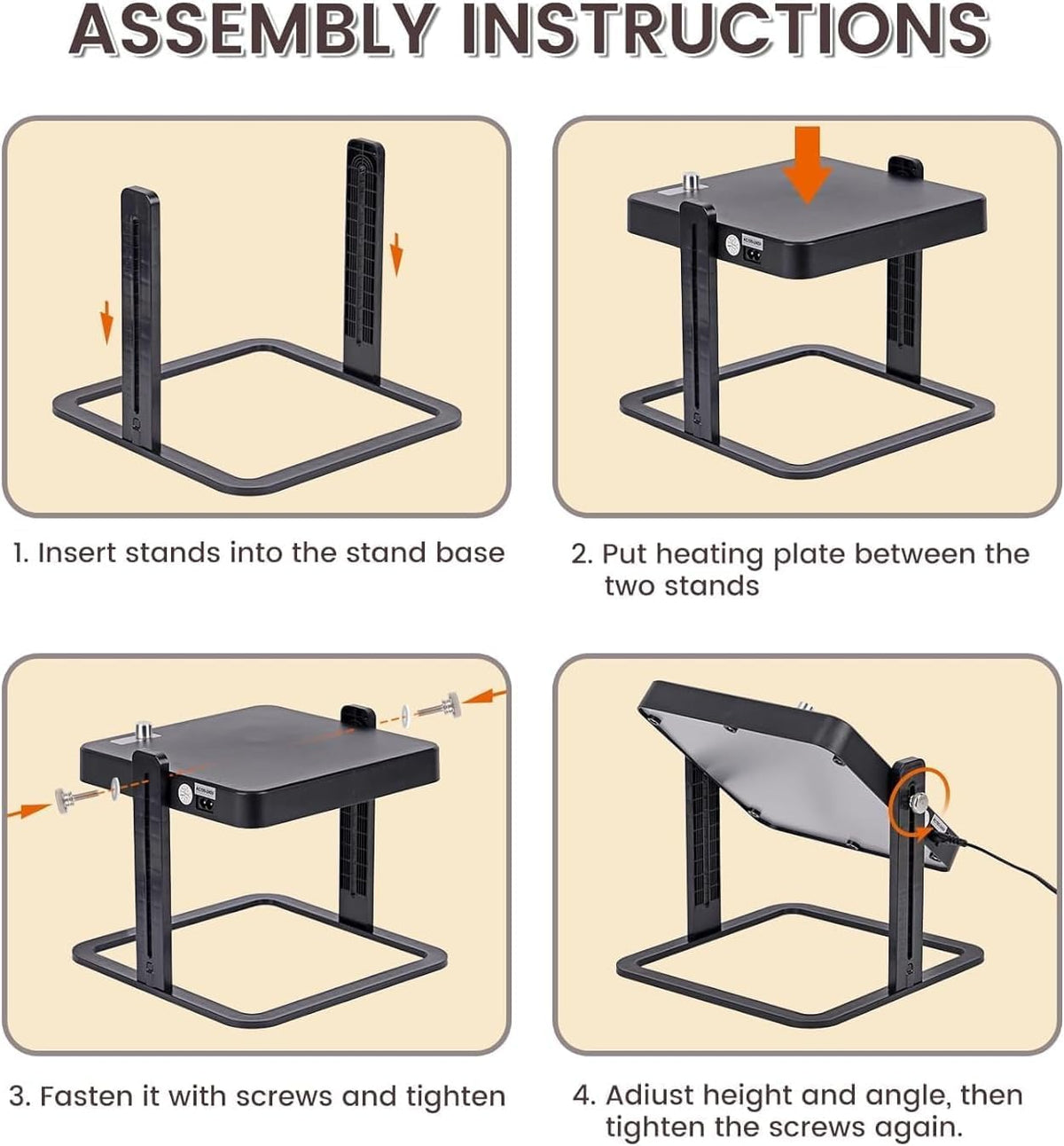 Brooder Heater for Chicks – 10.8" Radiant Heat Plate with Adjustable Height & Angle, Thermostat Control (113–158 ℉)