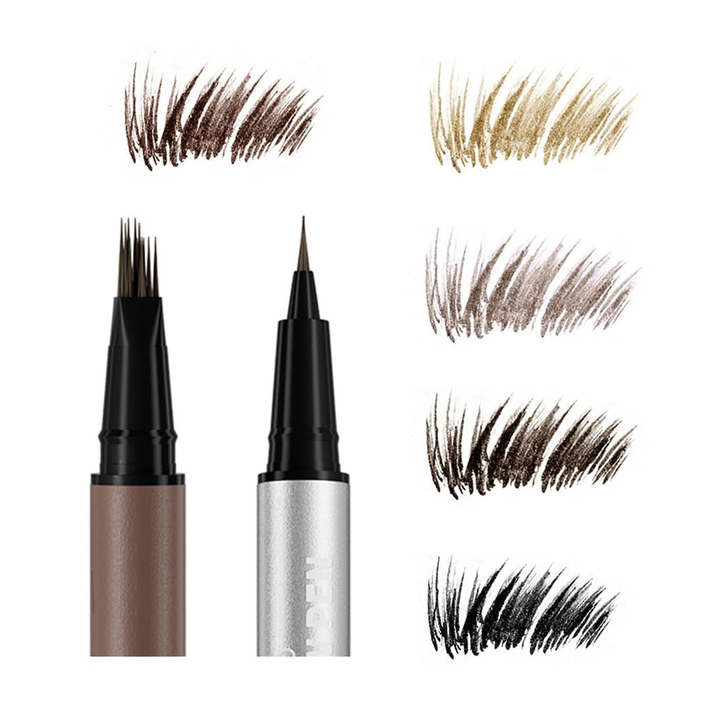 Multi-Tip Eyebrow Pen, Liquid Microblading Effect Hair‑Like Brow Strokes